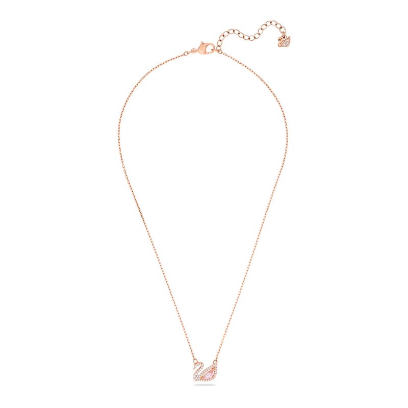 Collar-Dazzling-Swan-multicolor-baño-de-oro-rosa