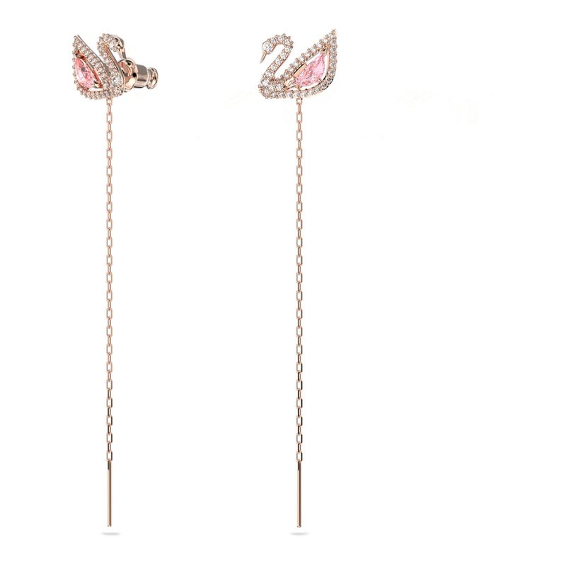 Aretes-Dazzling-Swan-multicolor-baño-de-oro-rosa