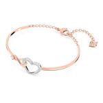 Brazalete-Swarovski-Infinity-Heart-blanco-combinacion-de-acabados-metalicos