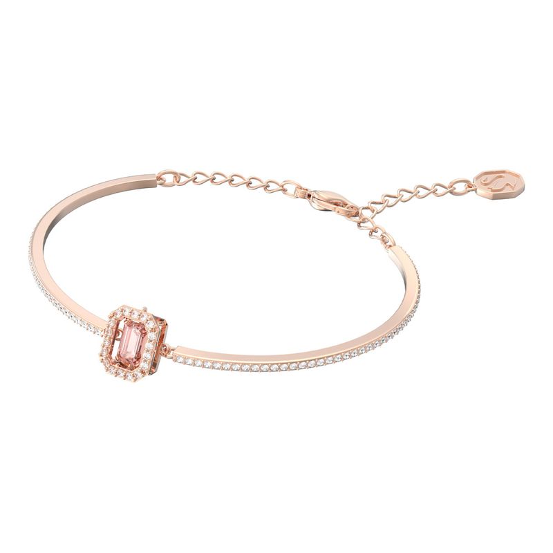 Brazalete-Millenia-Zirconia-Swarovski-de-talla-octogonal-Rosa-Baño-tono-oro-rosa