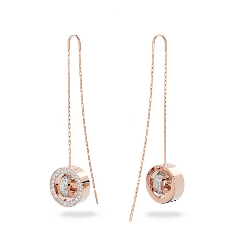 Aretes-Hollow-Largos-Baño-tono-oro-rosa