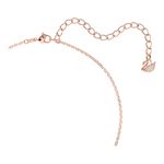 Colgante-Iconic-Swan-pequeño-negro-baño-de-oro-rosa