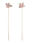 Aretes-Dazzling-Swan-multicolor-baño-de-oro-rosa