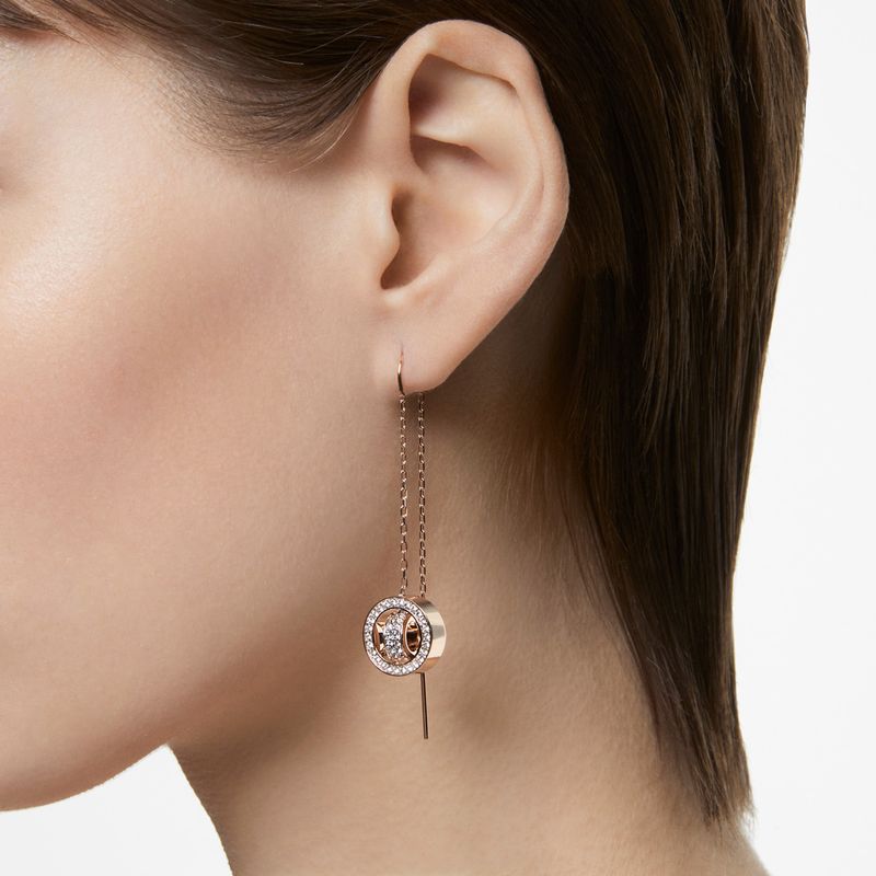 Aretes-Hollow-Largos-Baño-tono-oro-rosa