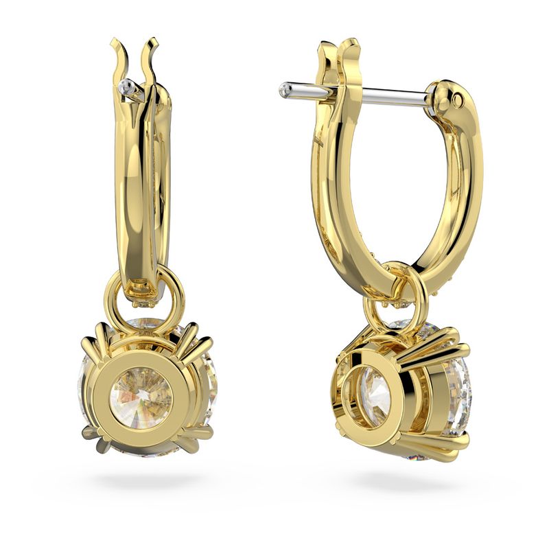 Pendientes-Constella-Talla-redonda-Blancos-Baño-tono-oro