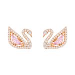 Aretes-Dazzling-Swan-multicolor-baño-de-oro-rosa