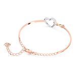 Brazalete-Swarovski-Infinity-Heart-blanco-combinacion-de-acabados-metalicos