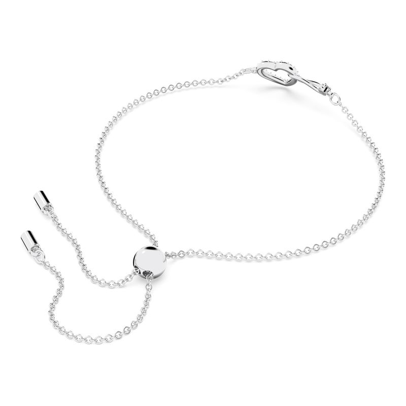 Pulsera-Swarovski-Infinity-Heart-blanco-baño-de-rodio