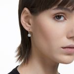 Pendientes-Constella-Talla-redonda-Blancos-Baño-tono-oro