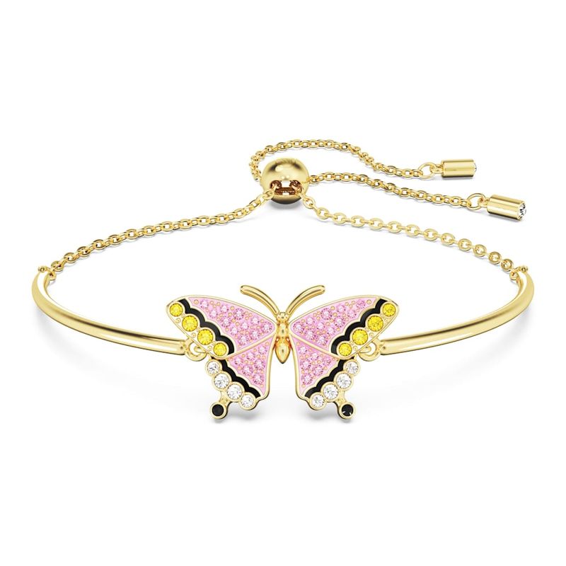 Pulsera-Idyllia-Mariposa-Multicolor-Baño-tono-oro