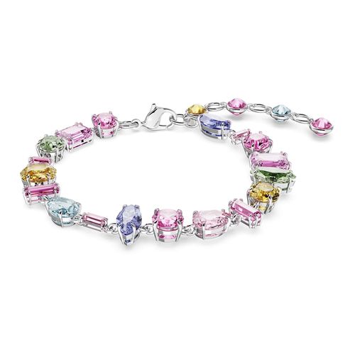 Pulsera Gema, Tallas mixtas, Multicolor, Baño de rodio
