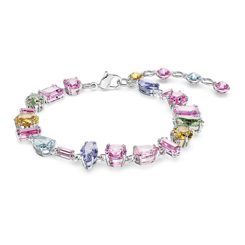 Pulsera-Gema-Tallas-mixtas-Multicolor-Baño-de-rodio