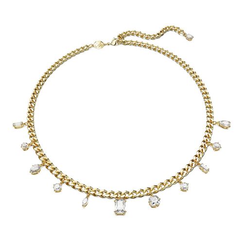 Collar Dextera, Tallas mixtas, Blanco, Baño tono oro
