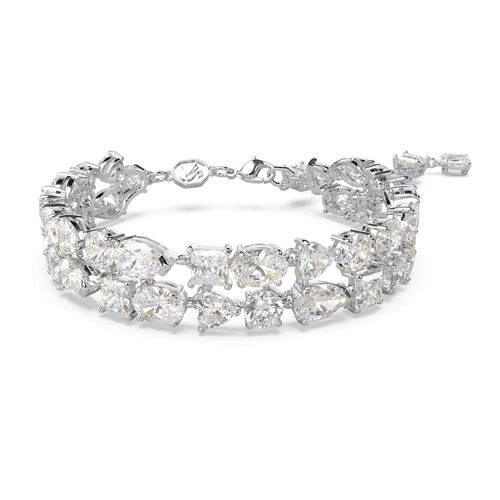 Pulsera Mesmera, Tallas mixtas, Blanca, Baño de rodio