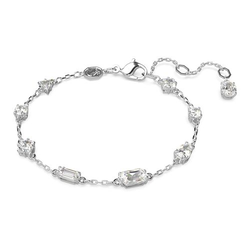 Pulsera Mesmera, Tallas mixtas, Diseño distribuido, Blanca, Baño de rodio