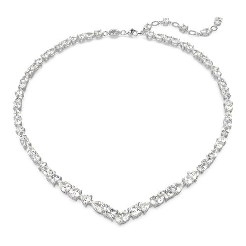 Collar Mesmera, Tallas mixtas, Blanco, Baño de rodio