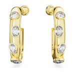 Pendientes-de-aro-Dextera-Tallas-mixtas-Blancos-Baño-tono-oro