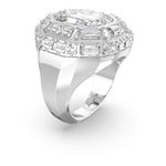 Anillo-de-coctel-Mesmera-Talla-octogonal-Blanco-Baño-de-rodio