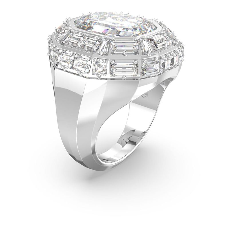 Anillo-de-coctel-Mesmera-Talla-octogonal-Blanco-Baño-de-rodio