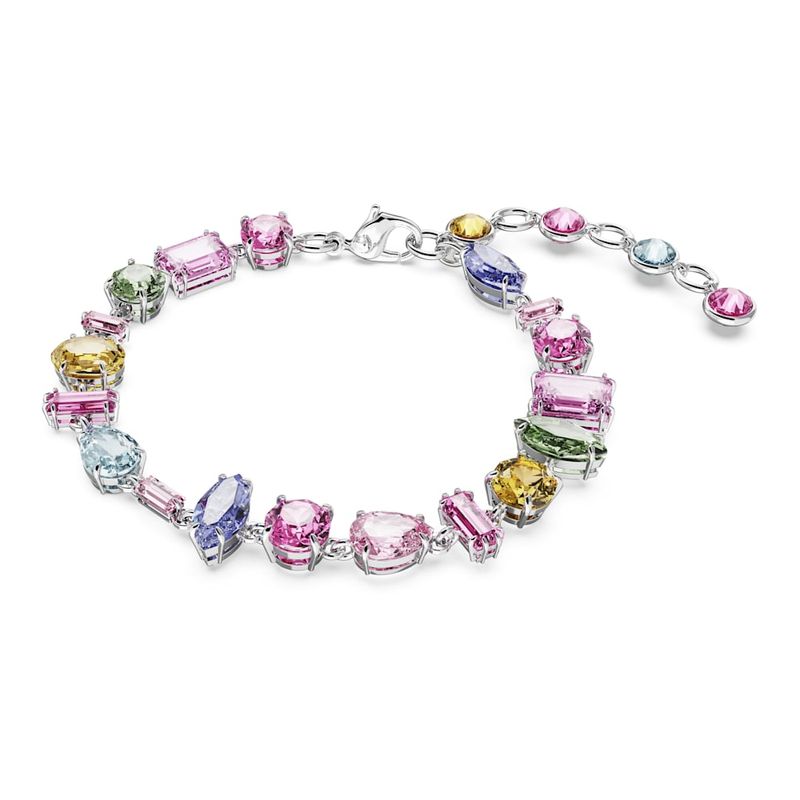 Pulsera-Gema-Tallas-mixtas-Multicolor-Baño-de-rodio