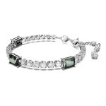 Pulsera-Matrix-Tennis-Tallas-mixtas-Verde-Baño-de-rodio