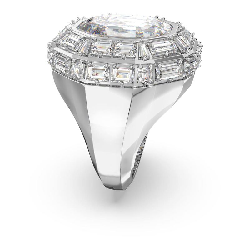 Anillo-de-coctel-Mesmera-Talla-octogonal-Blanco-Baño-de-rodio