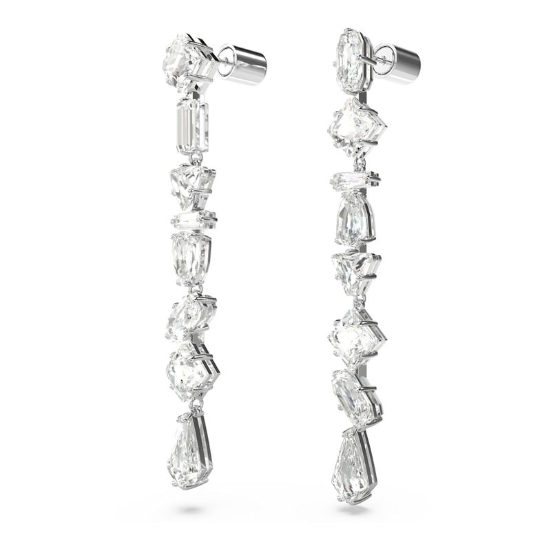 Pendientes-Mesmera-Tallas-mixtas-Largos-Blancos-Baño-de-rodio