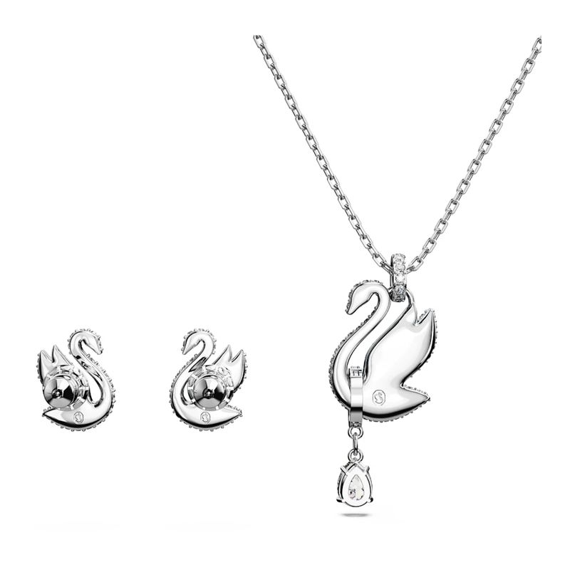 Conjunto-Swarovski-Iconic-Swan-Cisne-Azul-Baño-de-rodio
