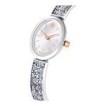 Reloj-Crystal-Rock-Oval-Fabricado-en-Suiza-Brazalete-de-metal-Blanco-Acero-inoxidable