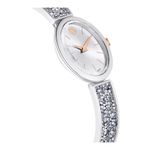 Reloj-Crystal-Rock-Oval-Fabricado-en-Suiza-Brazalete-de-metal-Blanco-Acero-inoxidable