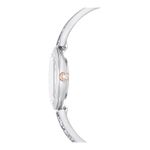 Reloj-Crystal-Rock-Oval-Fabricado-en-Suiza-Brazalete-de-metal-Blanco-Acero-inoxidable