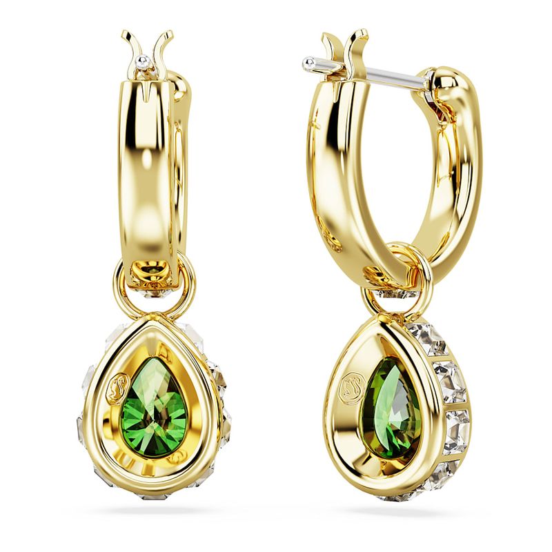 Pendientes-Stilla-Talla-pera-Verdes-Baño-tono-oro