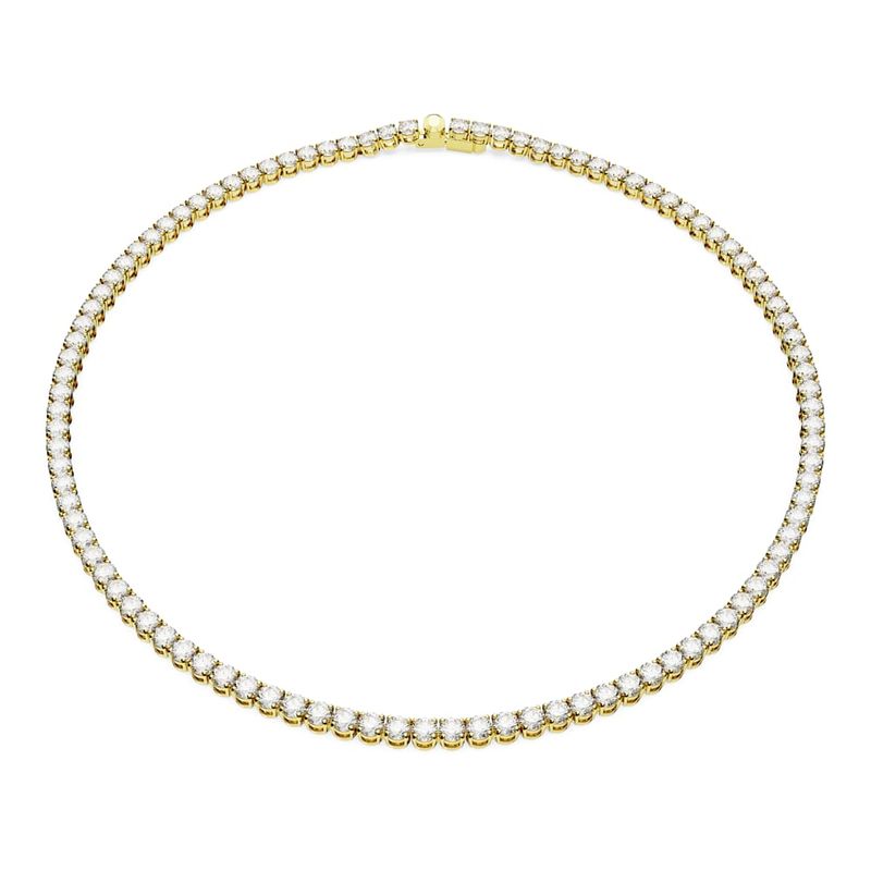 Collar-Matrix-Tennis-Talla-redonda-Pequeño-Blanco-Baño-tono-oro