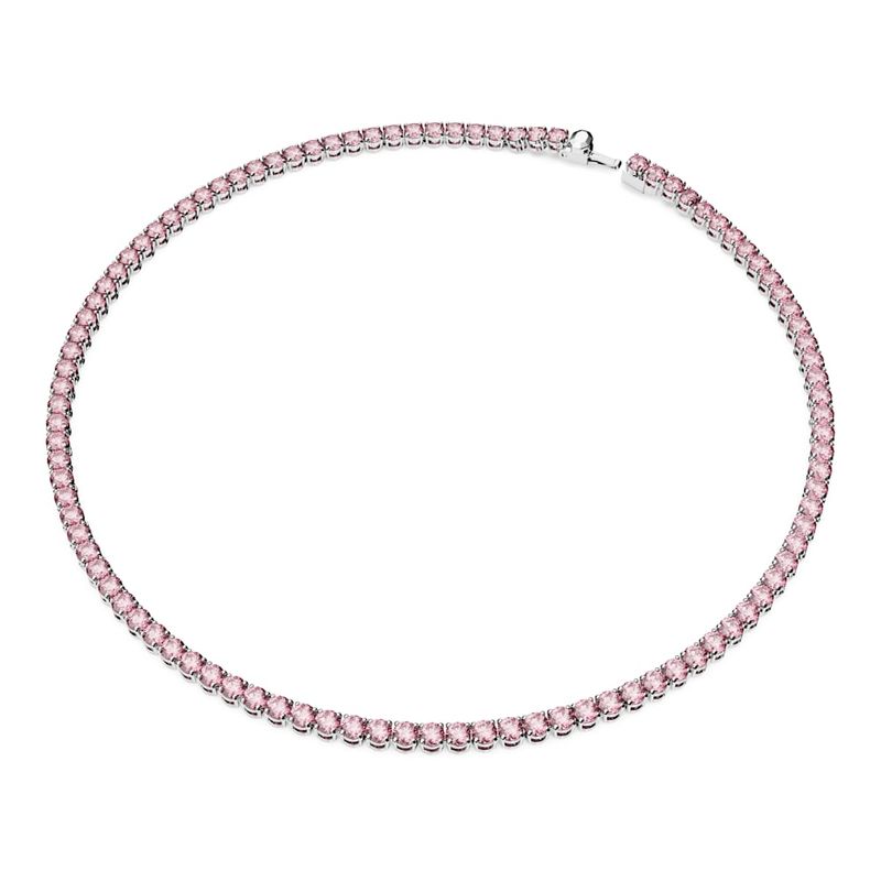 Collar-Matrix-Tennis-Talla-redonda-Pequeño-Rosa-Baño-de-rodio