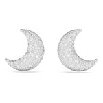 Pendientes-de-clip-Luna-Luna-Blancos-Baño-de-rodio