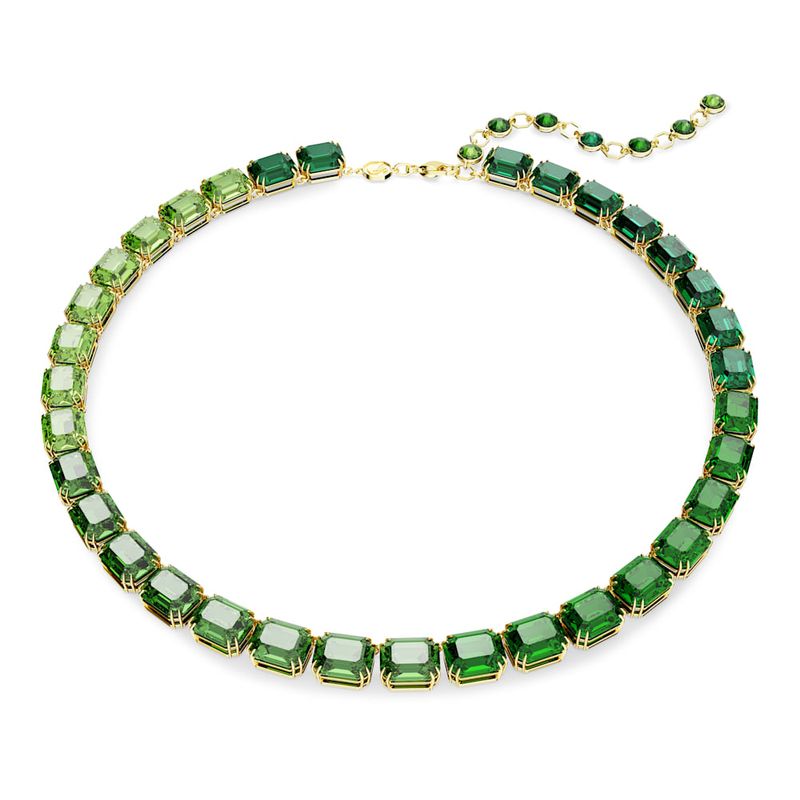 Collar-Millenia-Talla-octogonal-Degradado-de-color-Verde-Baño-tono-oro