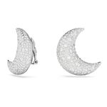 Pendientes-de-clip-Luna-Luna-Blancos-Baño-de-rodio
