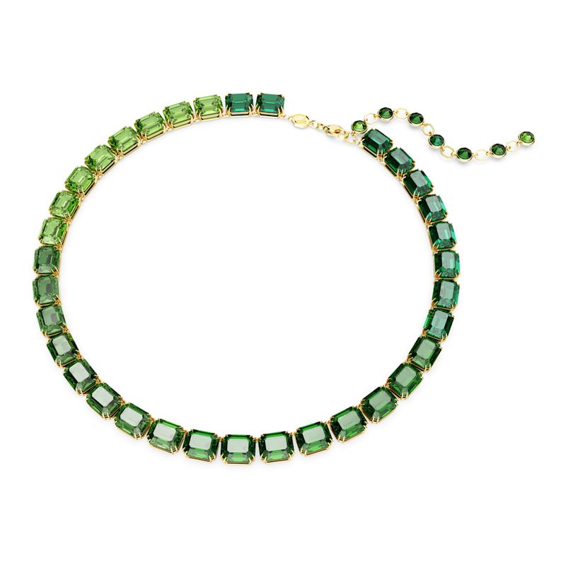 Collar-Millenia-Talla-octogonal-Degradado-de-color-Verde-Baño-tono-oro