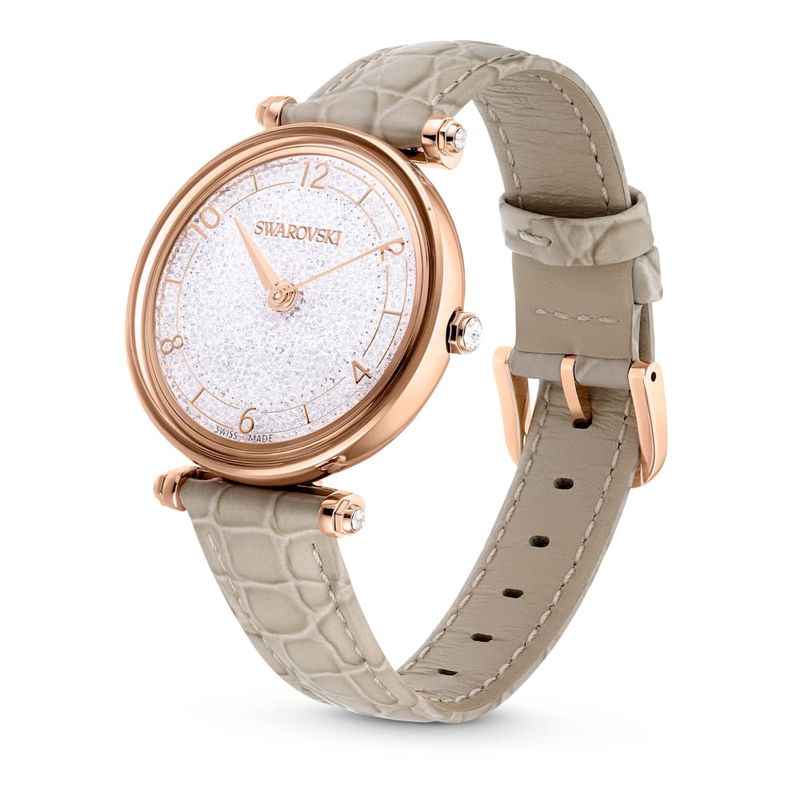 Reloj-Crystalline-Wonder-Fabricado-en-Suiza-Correa-de-piel-Beige-Acabado-tono-oro-rosa