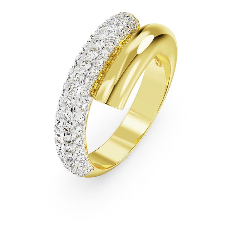 Anillo-de-coctel-Dextera-Blanco-Baño-tono-oro