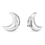 Pendientes-de-clip-Luna-Luna-Blancos-Baño-de-rodio