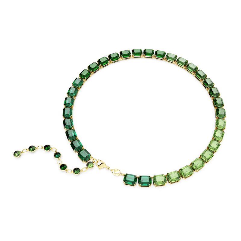 Collar-Millenia-Talla-octogonal-Degradado-de-color-Verde-Baño-tono-oro