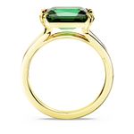 Anillo-de-coctel-Matrix-Talla-rectangular-Verde-Baño-tono-oro