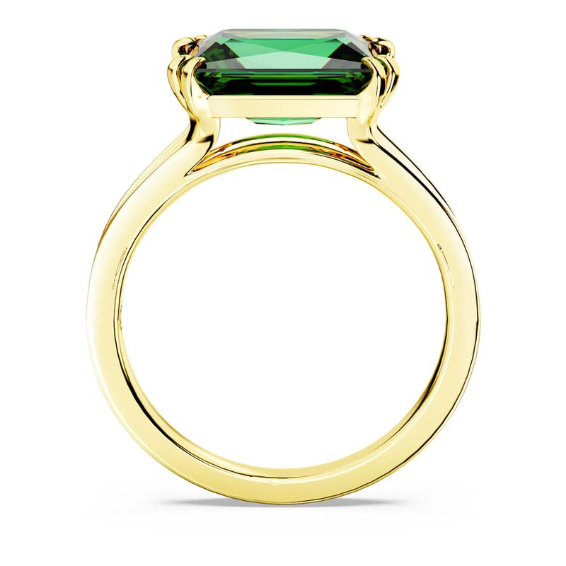 Anillo-de-coctel-Matrix-Talla-rectangular-Verde-Baño-tono-oro