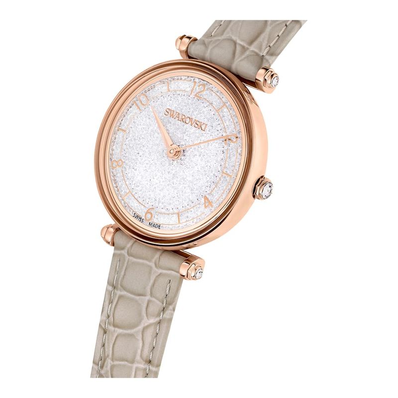Reloj-Crystalline-Wonder-Fabricado-en-Suiza-Correa-de-piel-Beige-Acabado-tono-oro-rosa