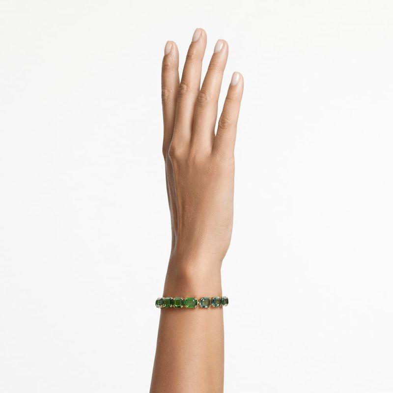 Pulsera-Millenia-Talla-octogonal-Degradado-de-color-Verde-Baño-tono-oro