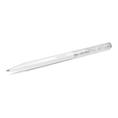 Bolígrafo Crystalline, Forma octagonal, Blanco, Lacado blanco