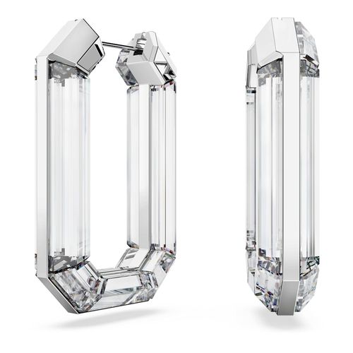 Pendientes de aro Lucent, Arte, Forma octagonal, Blancos