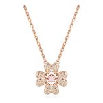 Colgante-Idyllia-Trebol-Blanco-Baño-tono-oro-rosa