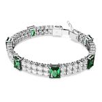 Pulsera-Matrix-Tennis-Tallas-mixtas-Verde-Recubrimiento-en-rodio